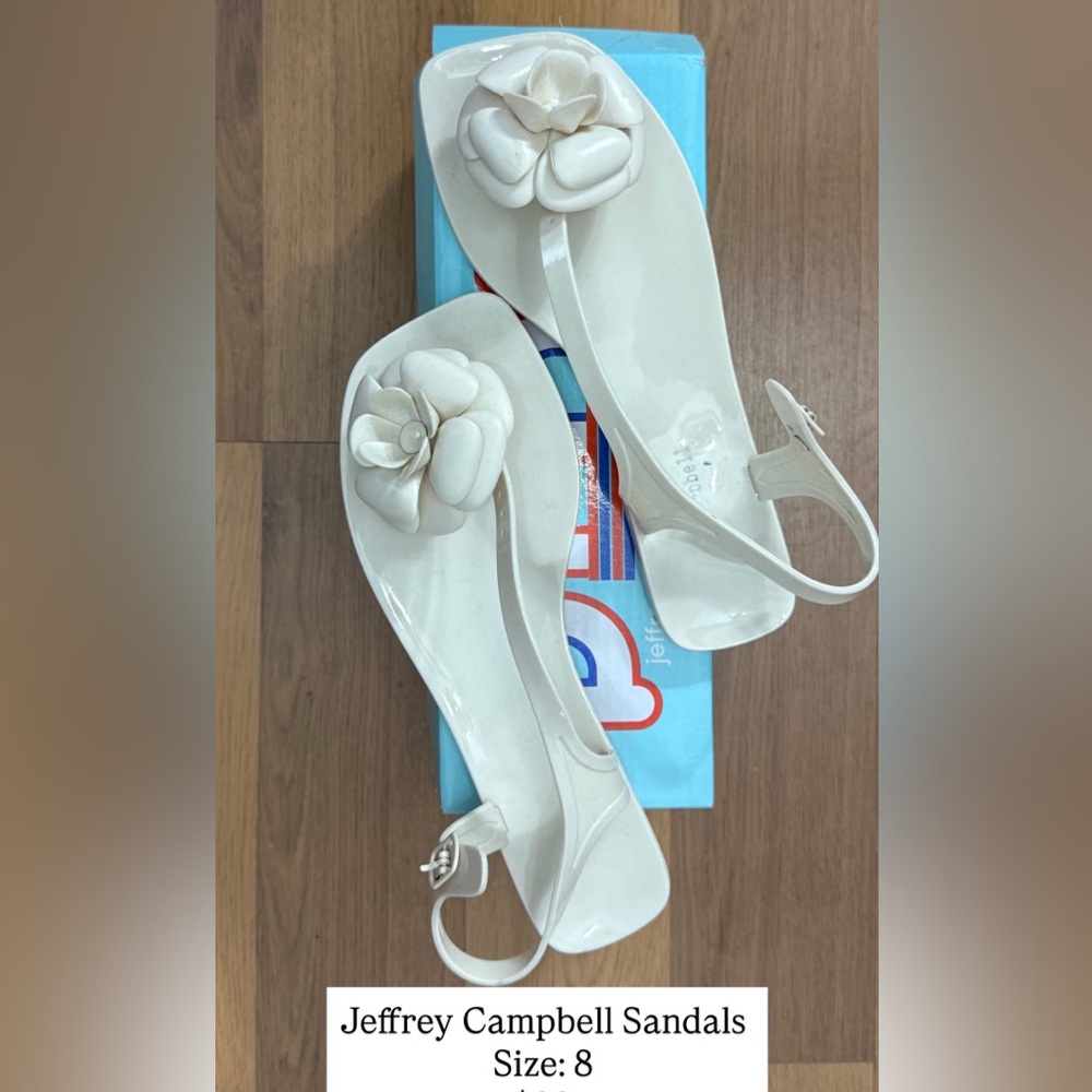 Jeffrey Campbell Cream Slingback Sandals